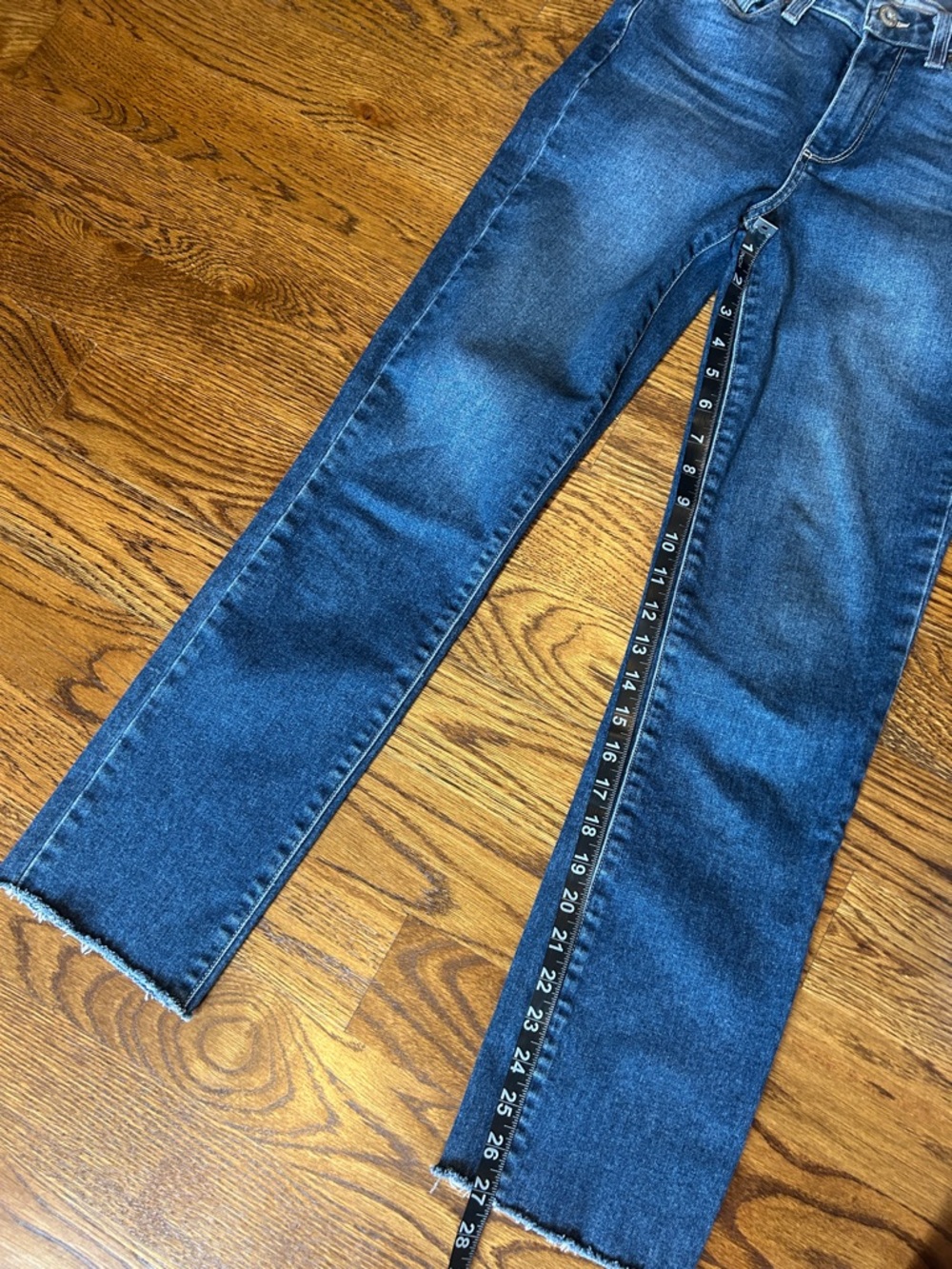 NWOT PAIGE jacqueline straight w/ raw hem jeans in axel - Picture 6 of 10
